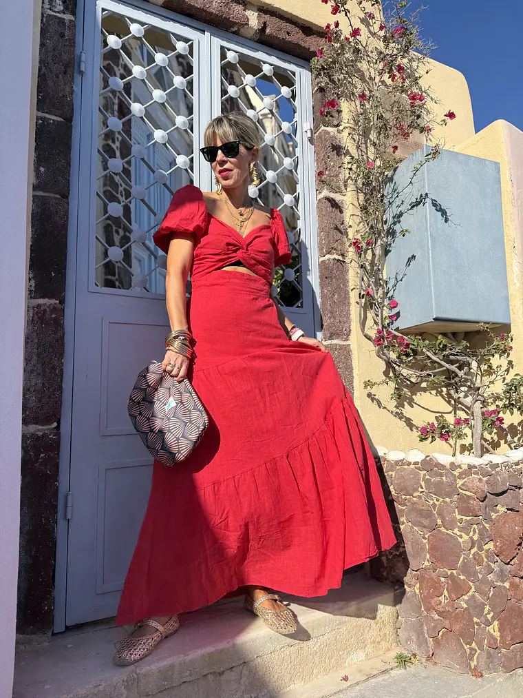 Jacinta dress R5032 Red 2