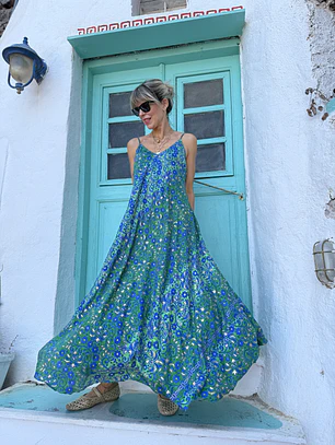 Saranya dress 1090 green2