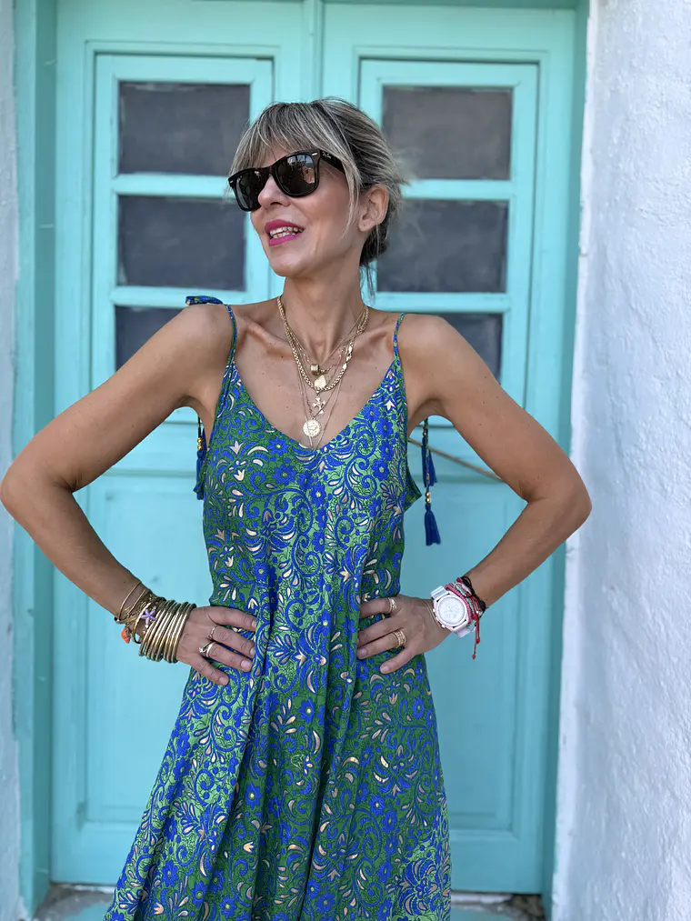 Saranya dress 1090 green2 2