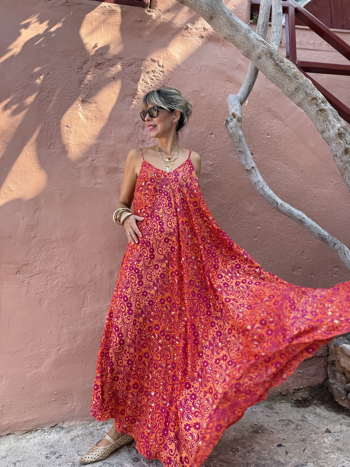 Saranya dress 1090 orange5 1