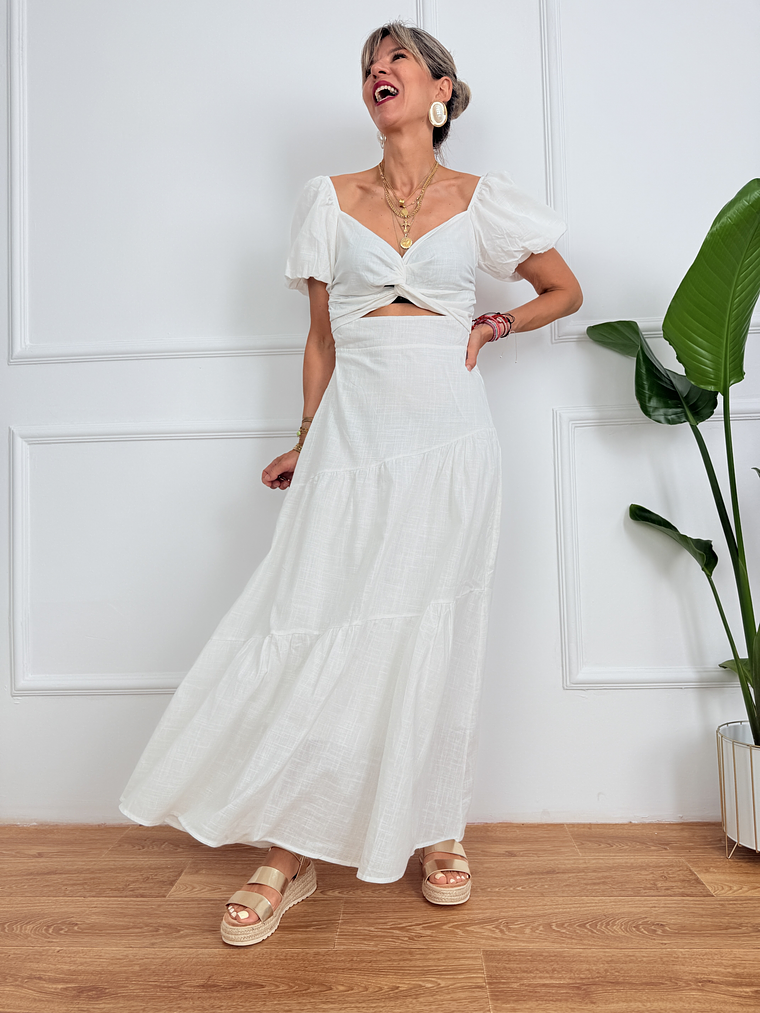 Jacinta dress R5032 white 2