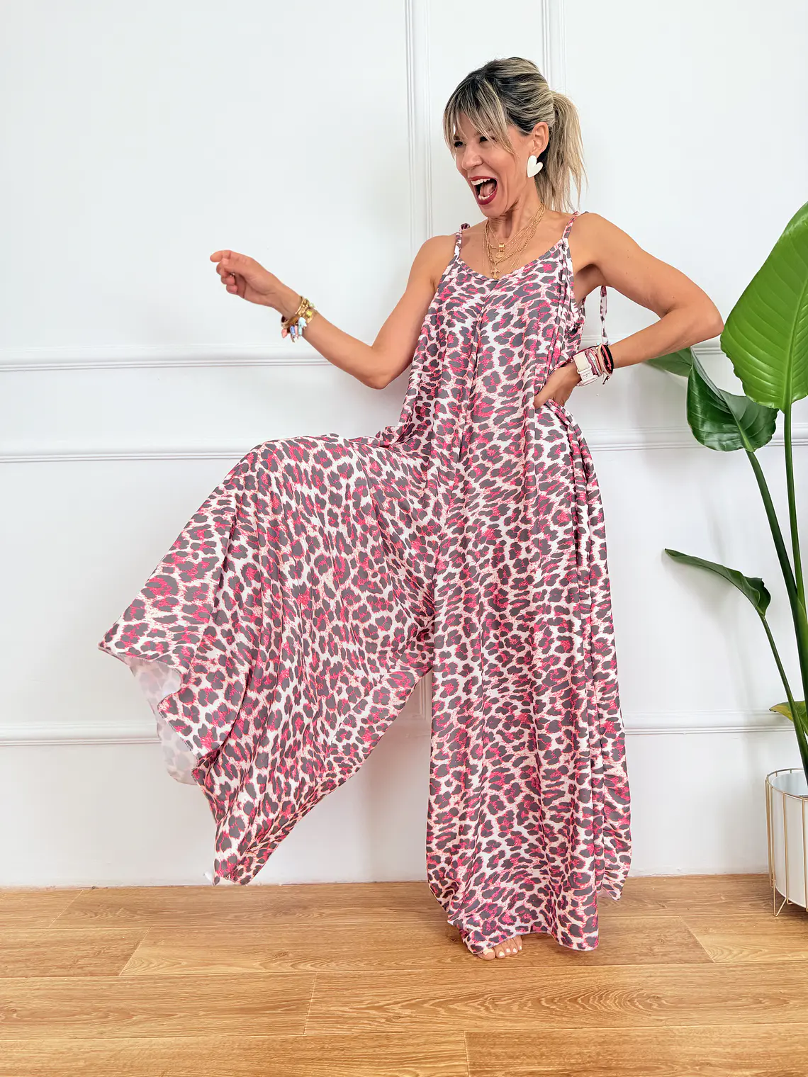 Ayanda Neon Grey- Pink Jumpsuit 4545 4