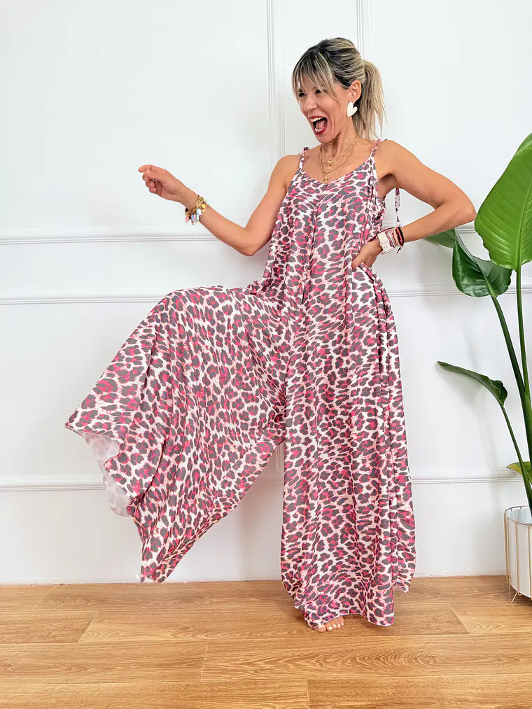 Ayanda Neon Grey- Pink Jumpsuit 4545 4