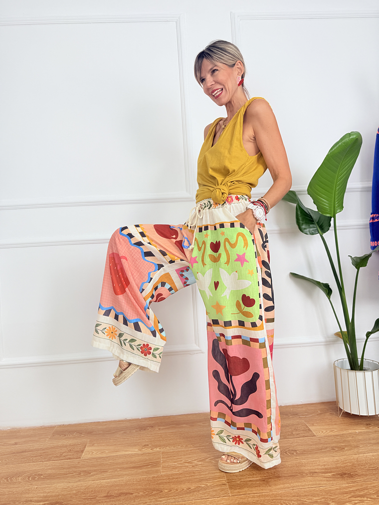 Pants Berry Printed V1190 3