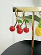 Fruity Cherries & Pineapples Earrings   - thumbnail 3