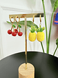 Fruity Cherries & Pineapples Earrings   - thumbnail 1