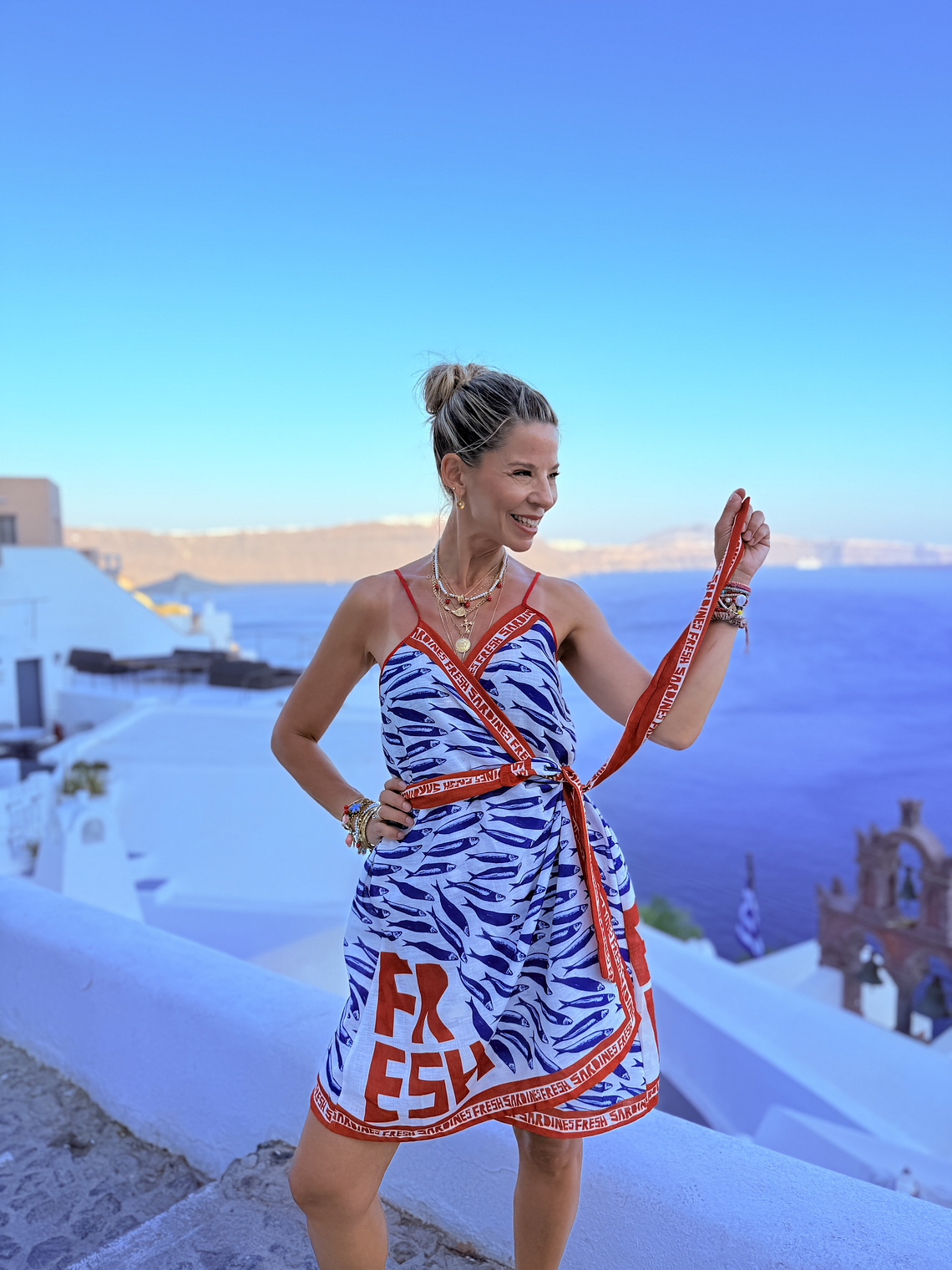 Mediterraneo Mini Dress D978 Petit Collection Blue 1