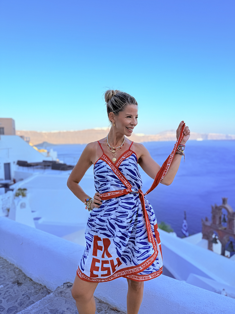 Mediterraneo Mini Dress D978 Petit Collection Blue 1