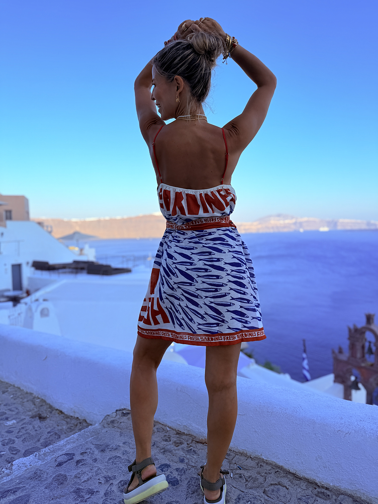 Mediterraneo Mini Dress D978 Petit Collection Blue 4