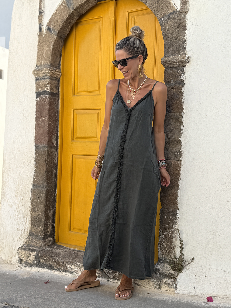 Eddina Dress G8838 Charcoal 1