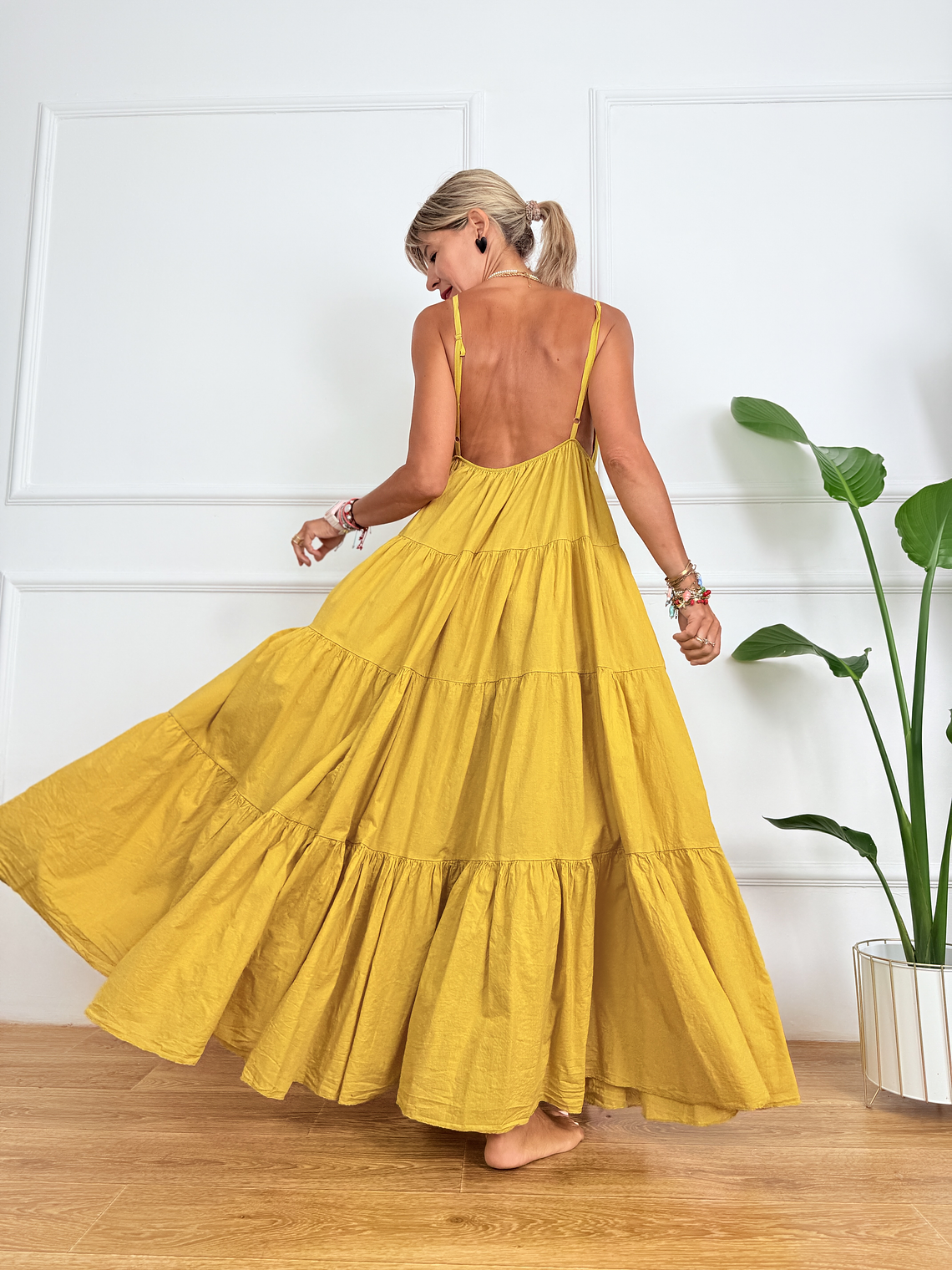 Tuscan Sun Dress 13162 Mustard 2