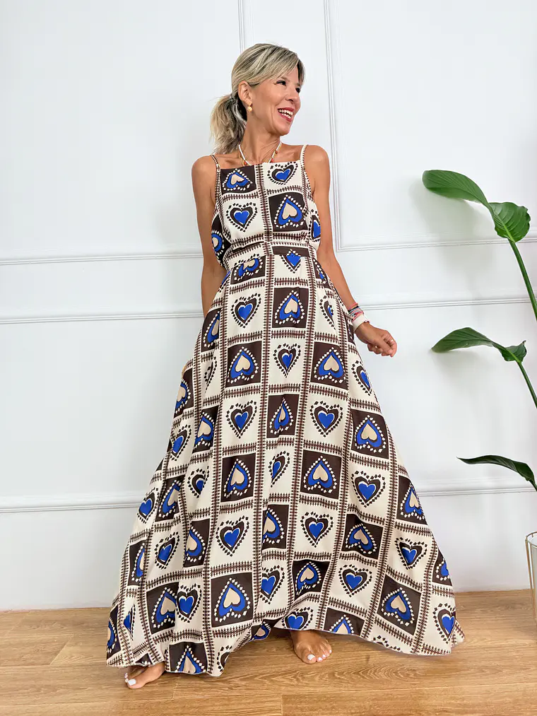 Je t'aime Dress 7778 Blue 4