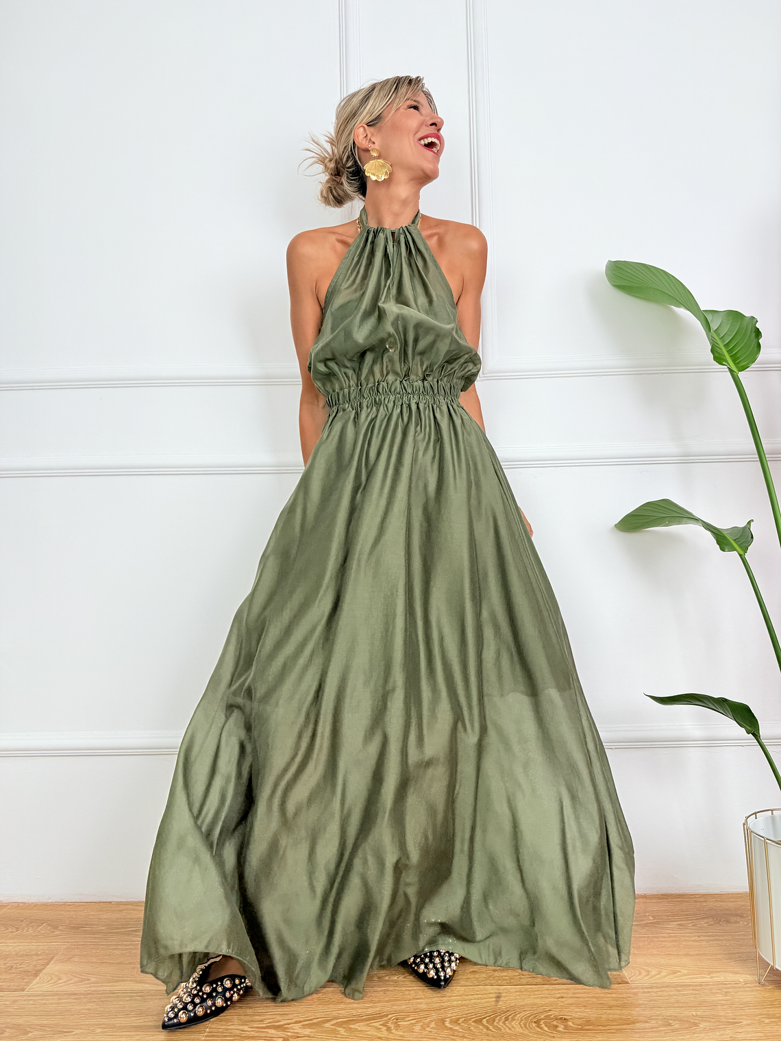 Odile dress 4520 chaki 4