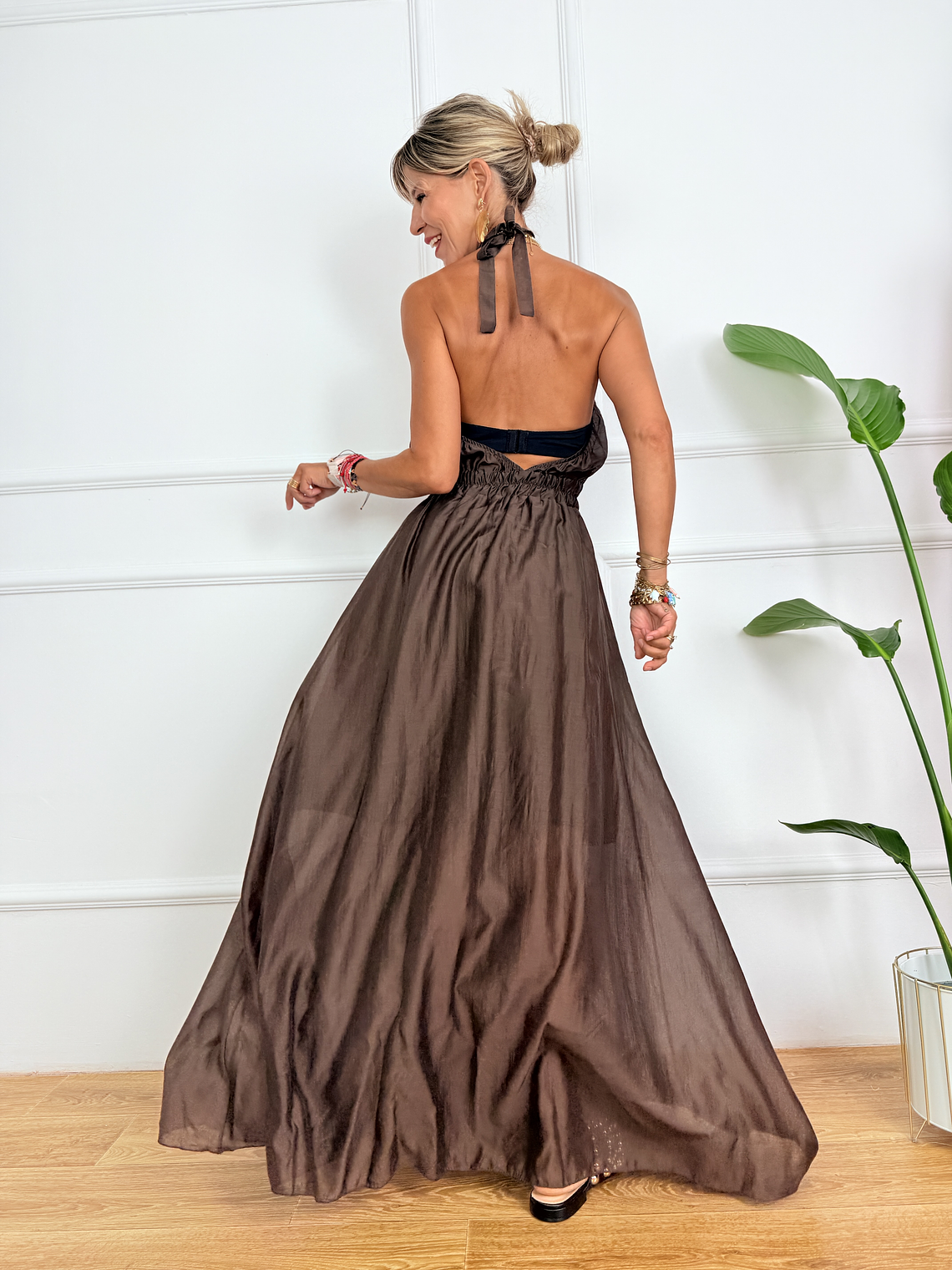 Odile dress 4520 brown 2