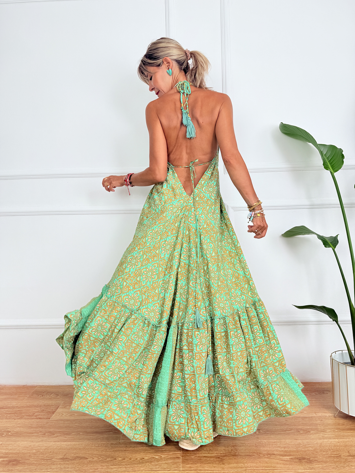 Yasmyn Dress P0013 Green 2