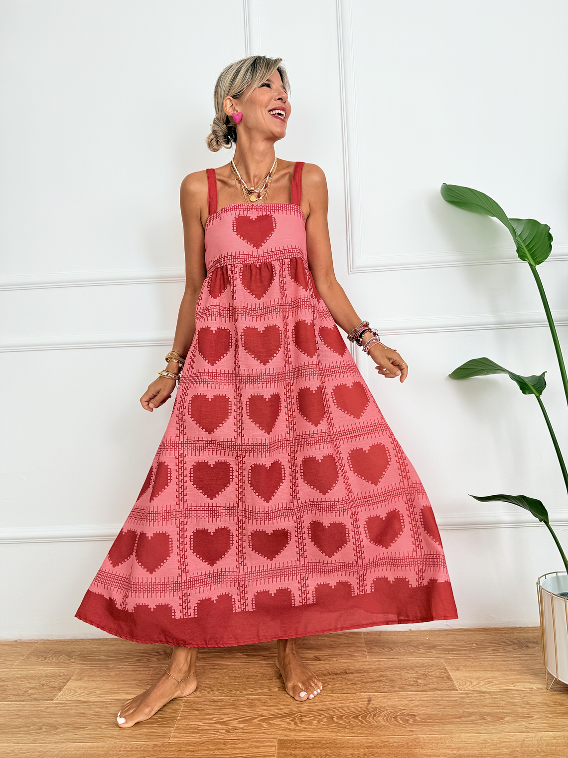 Denver Dress D1113 Red Hearts 1