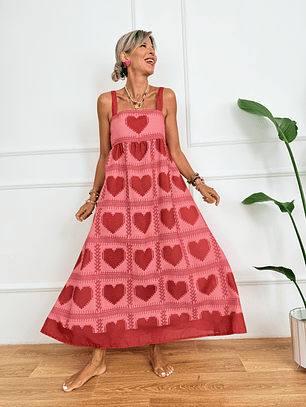 Denver Dress D1113 Red Hearts