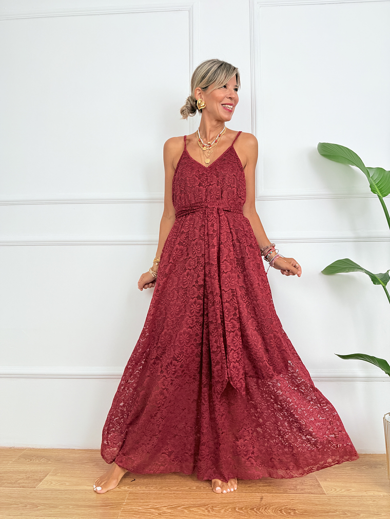 Love and Lace Dress P8339 Wine 1