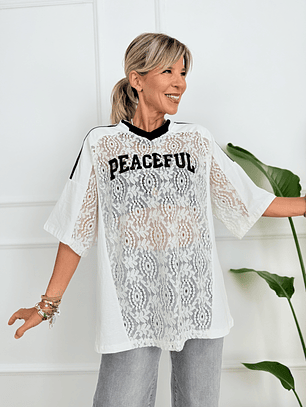 Peace T-shirt 9361 White
