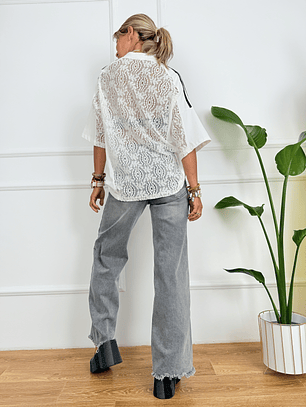 Aspen Wide Leg Jeans 1553 Grey