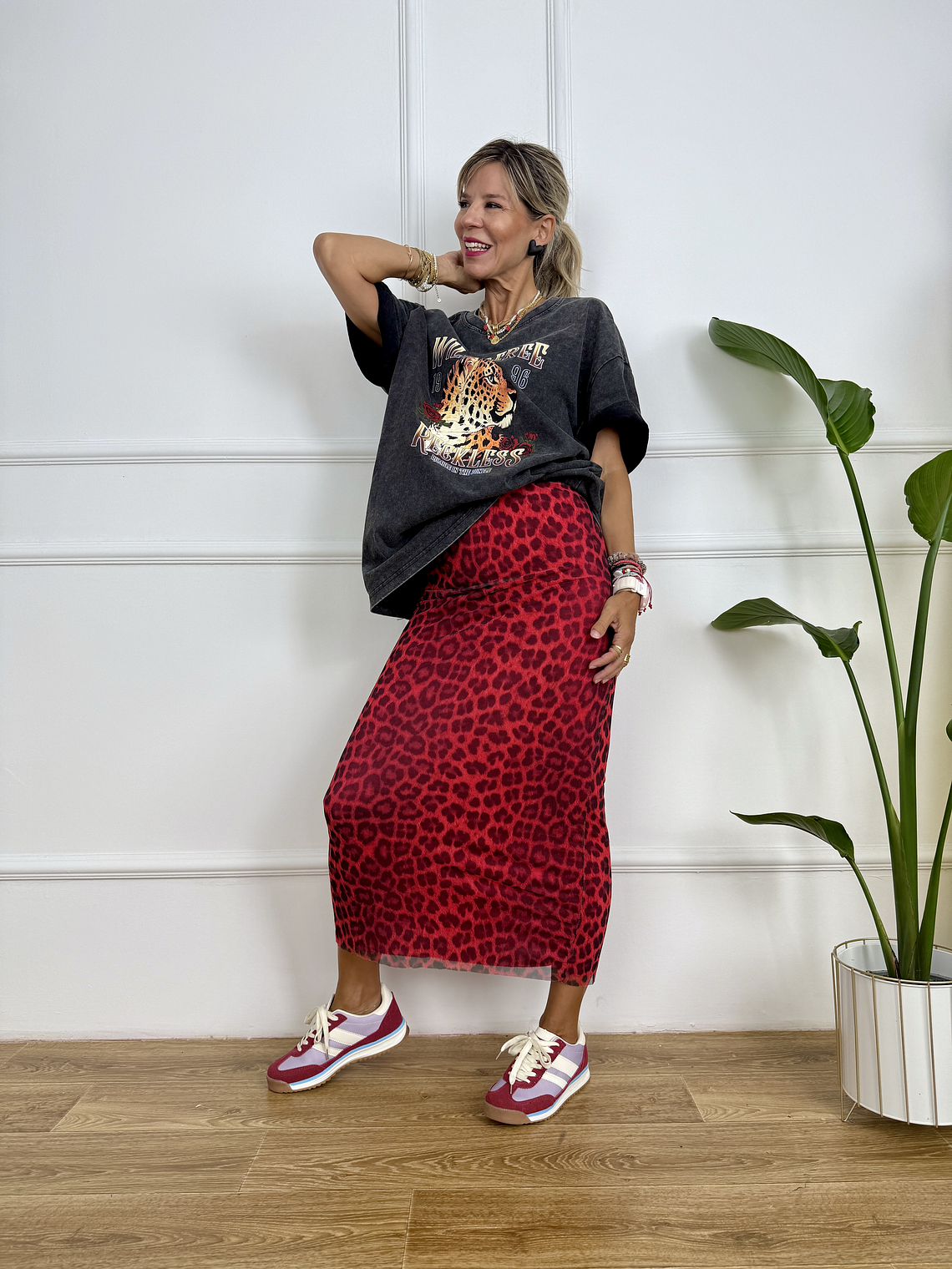 33302 Leopard Red skirt 2