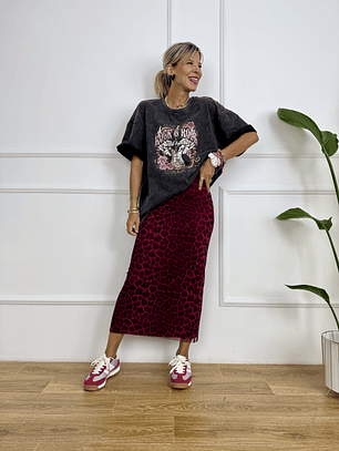 33302 LEO WINE Skirt  