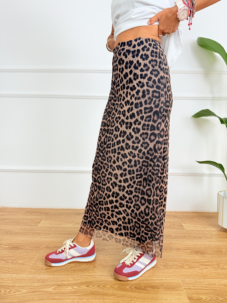 33302 Pencil BROWN/LEOPAR Skirt  5