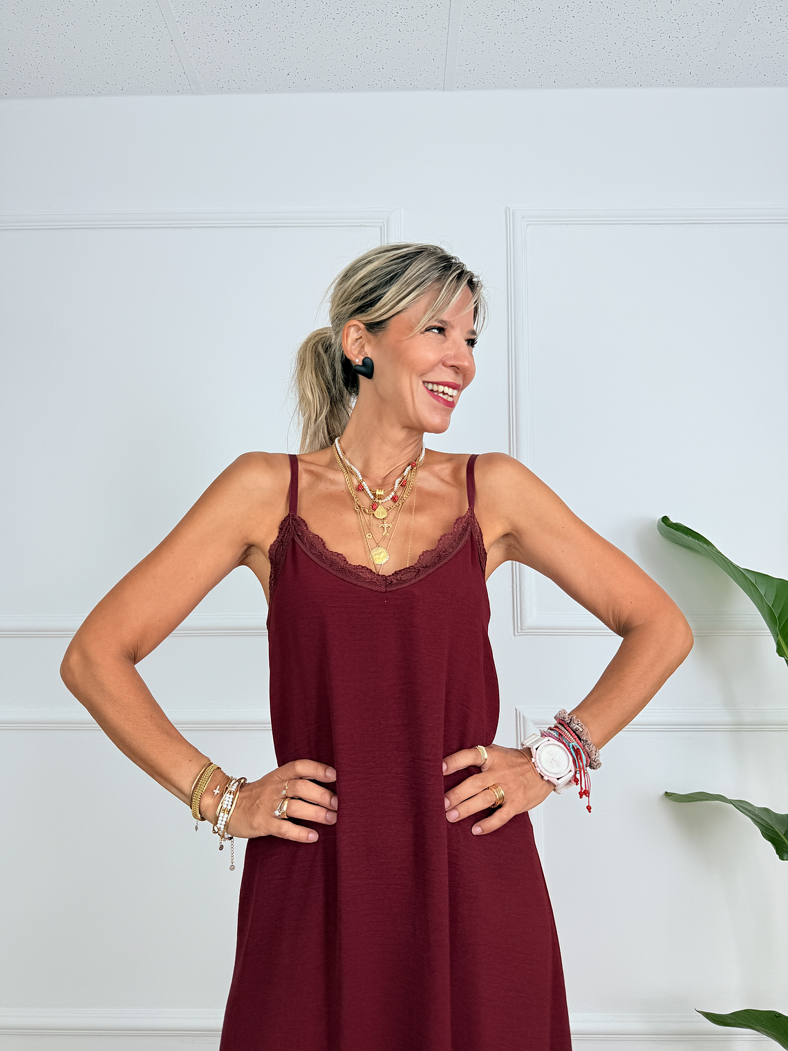 Celine Dress 6519 Wine 3