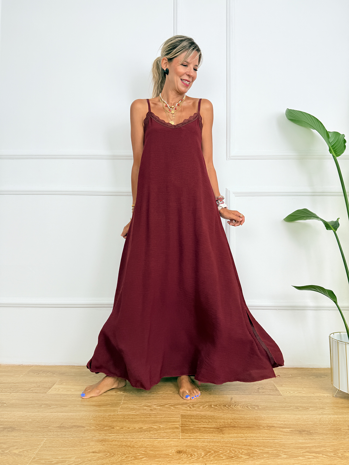 Celine Dress 6519 Wine 1