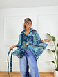 Imelda Floral Shirt 58271 Teal - thumbnail 1