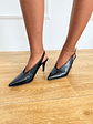 U500-1 BLACK SLINGBACK HEELS - thumbnail 5