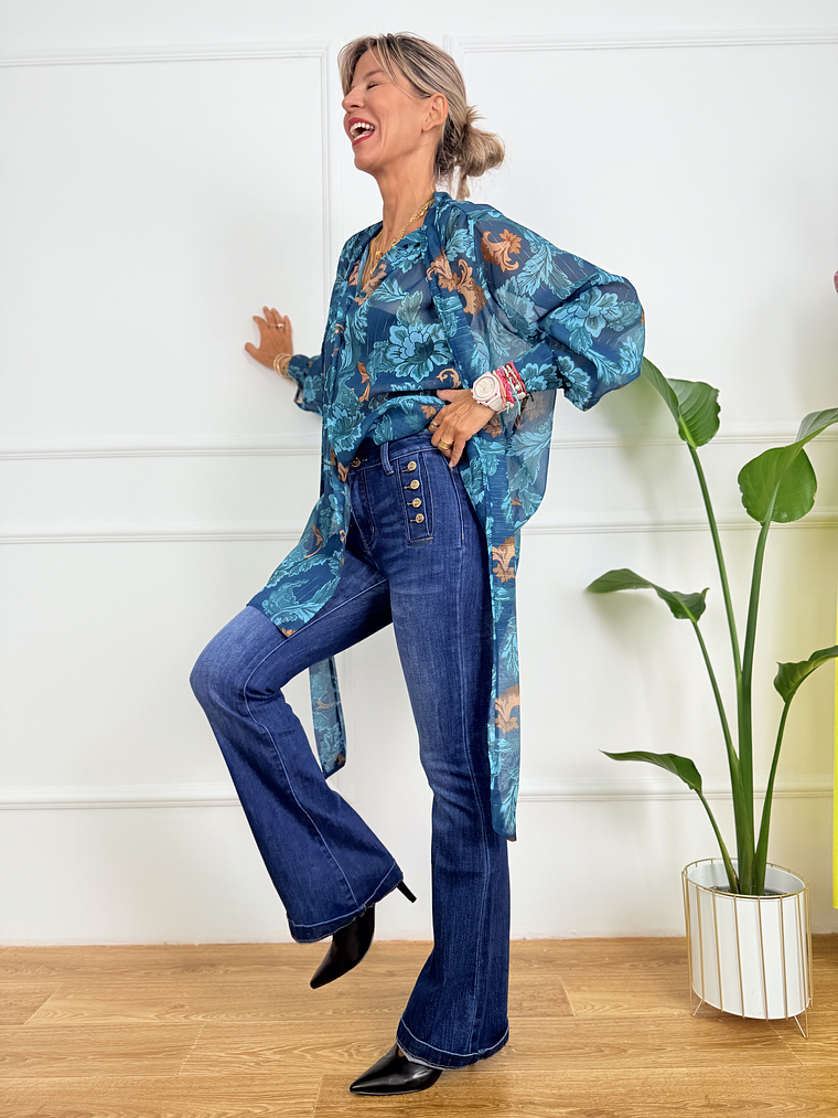 Eleanor Flared Jeans 32054 Blue 1