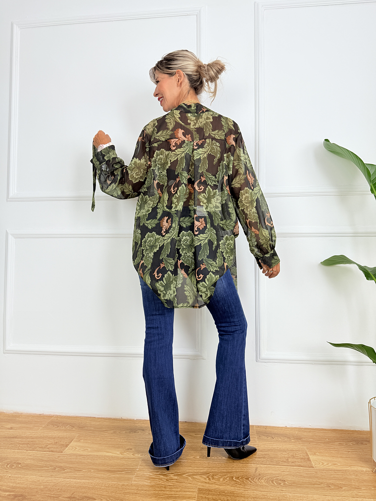 Rena 57991 Shirt Black/Green 4