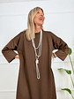 Concetta dress 17930 BROWN - thumbnail 4