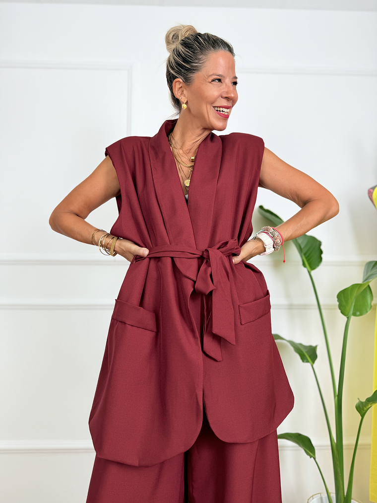 PLUS SIZE Voluptuous Suit 7933 Wine Red  3