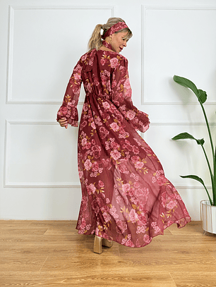 Gilded Chic Dress 6158 Wine 