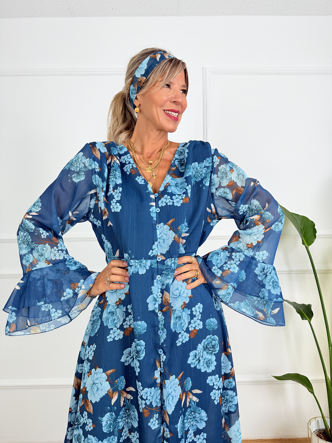 Gilded Chic Dress 6158 Teal 4