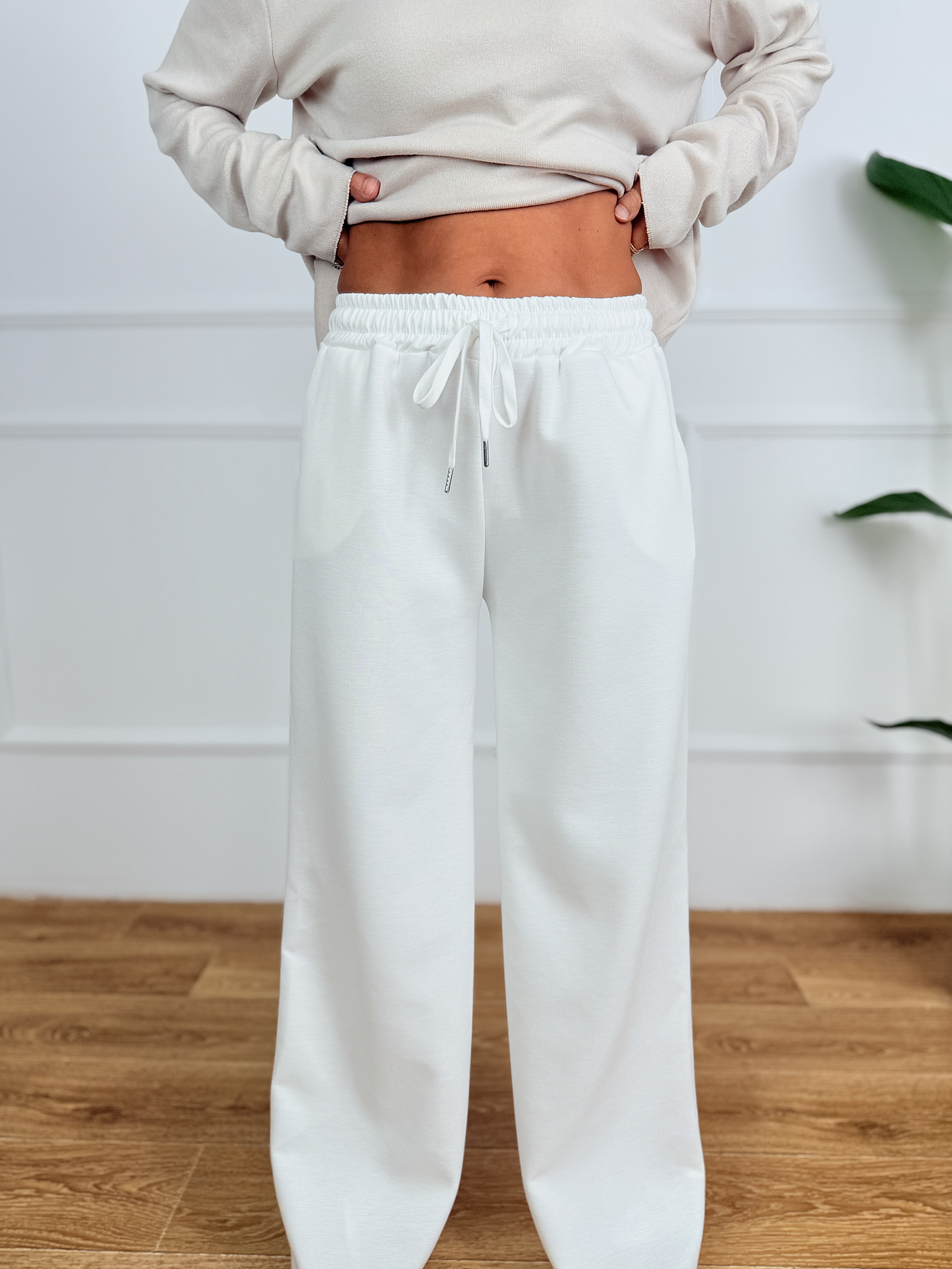 Athleisure Pants 9341 White 2
