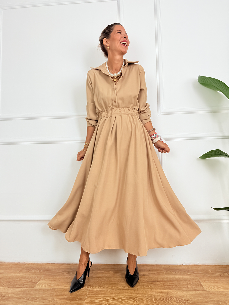 Remina  Dress  9287 Beige 3