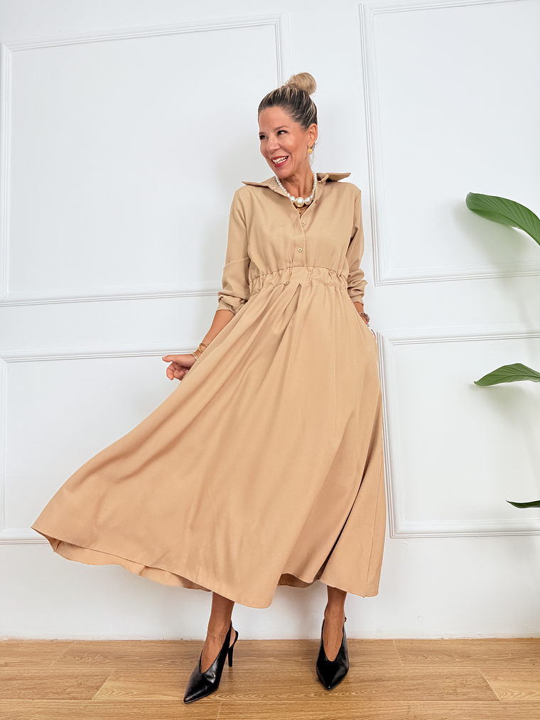 Remina  Dress  9287 Beige 1