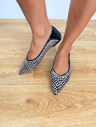 H126 BALLERINAS FULL OF STRASS