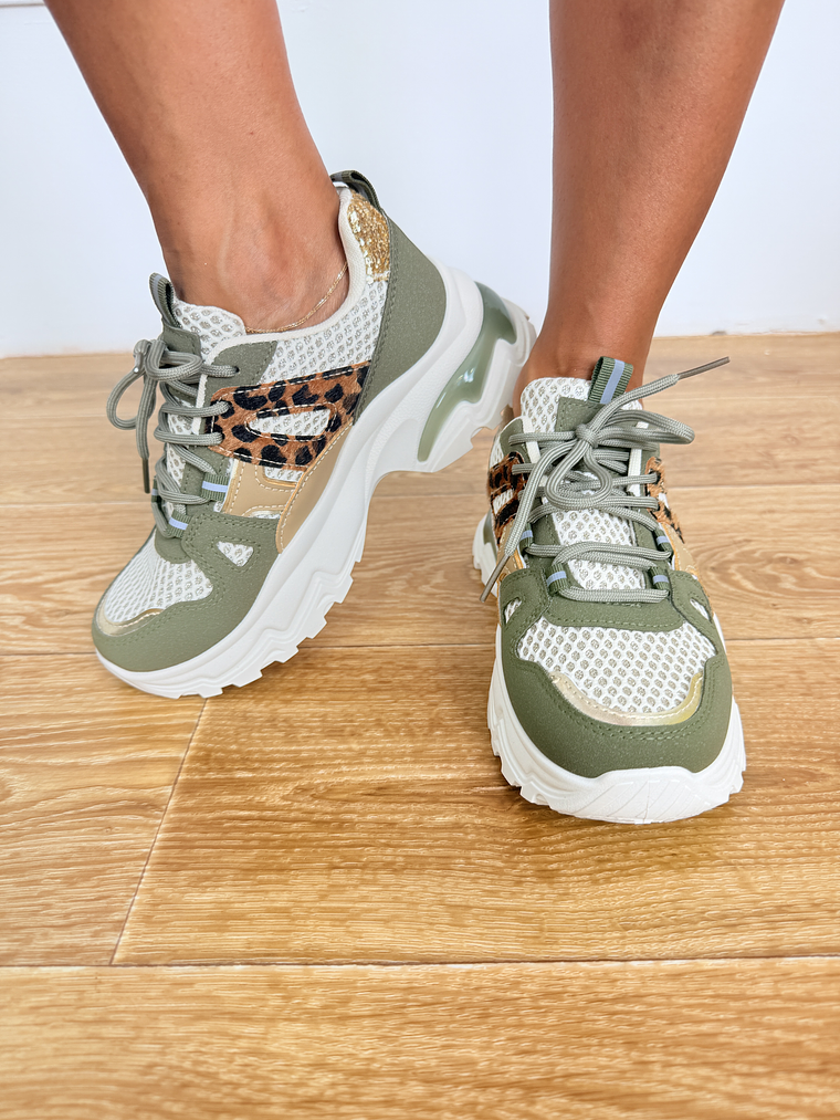 YY 211 CHUNKY SNEAKERS GREEN  2