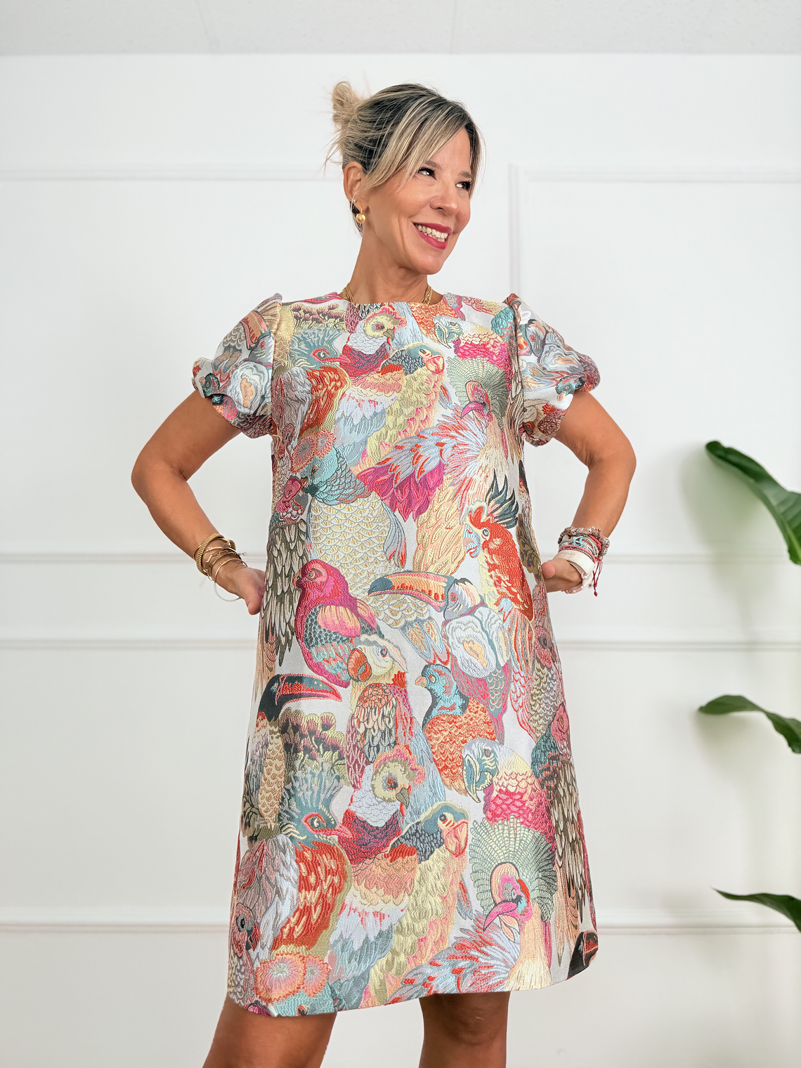 Birds of Paradise Dress 3589 Multicolored 3