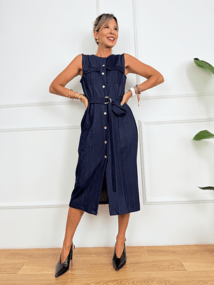 90's Chic Dress 2833 Denim Blue