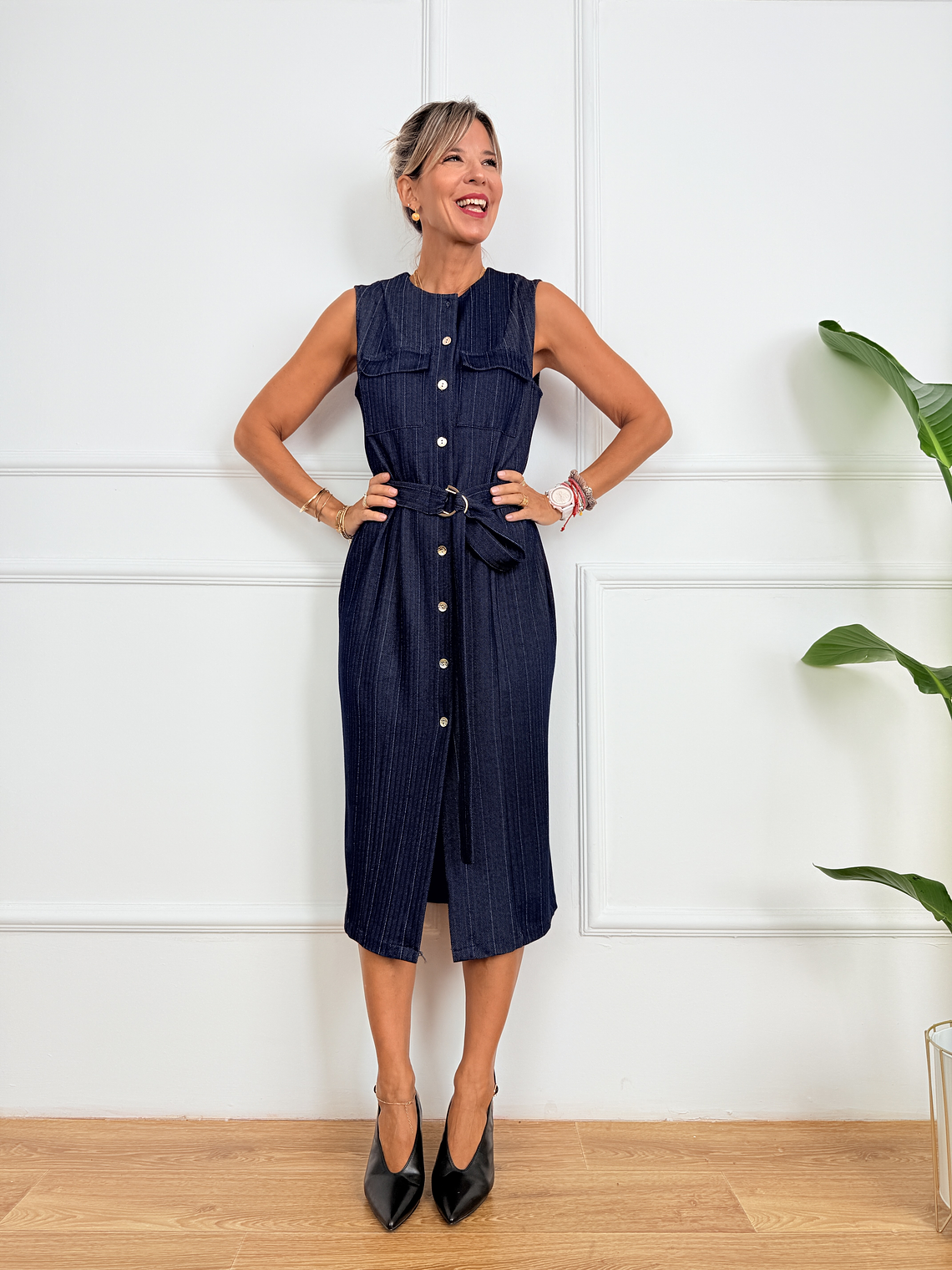 90's Chic Dress 2833 Denim Blue 3