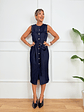 90's Chic Dress 2833 Denim Blue - thumbnail 3