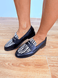 QQ-266 BLACK/ZEBRA LOAFERS - thumbnail 3