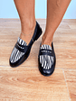 QQ-266 BLACK/ZEBRA LOAFERS - thumbnail 2