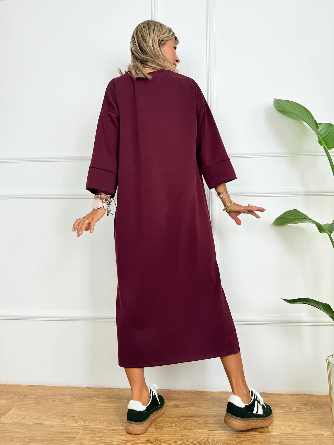 Concetta dress 17930 BURGUNDY 2