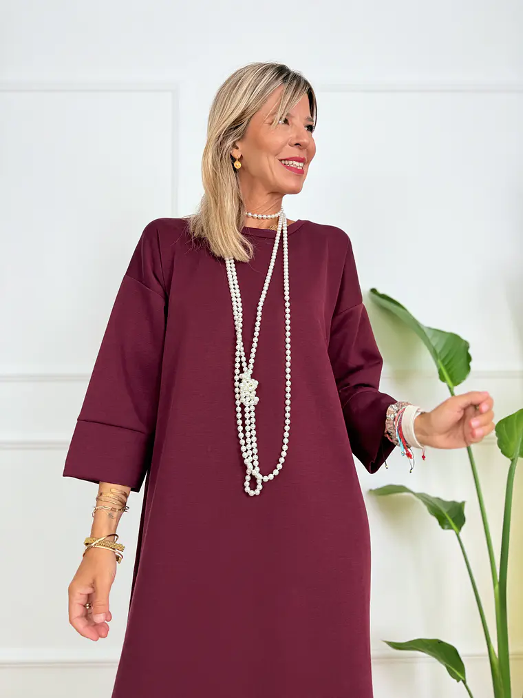 Concetta dress 17930 BURGUNDY 3